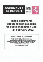 KCC Highways order for Lombard Street, Horton Kirby