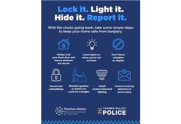 Lock it. Light it. Hide it. Report it.