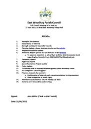 EWPC Meeting 27/06/22