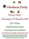 Christmas Party  Bring & Share  Saturday, 14th December 2019  7 for 7.30 pm