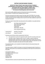 Unaudited Accounts for the Year Ended 31 March 2022