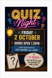 Quiz Night - Friday 6 November 
