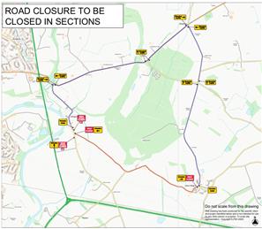 Roadworks between Uffington and Upton Magna