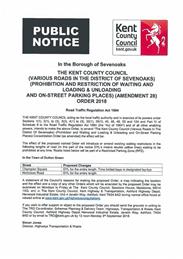 Parking Restrictions Consultation - RYEWOOD