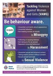 Violence against women and girls (VAWG) - Be behaviour aware