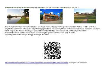 LAST WEEK OF NEIGHBOURHOOD PLAN CONSULTATION