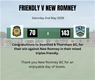 Friently V New Romney away