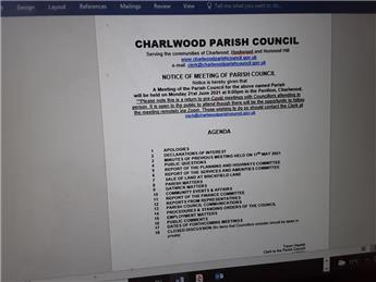 June Parish Council Meeting