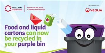 Food and drink cartons in the bin