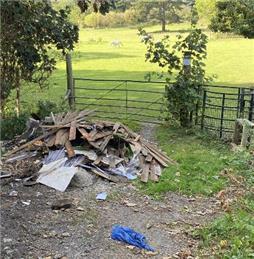 Fly Tipping on Lower Hartlip Road