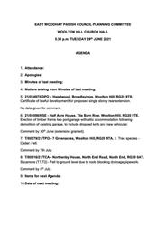 Planning Meeting 29/06/21