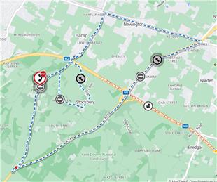 Diversion - Yelsted Road closure to divert through Newington, 19 June 2026 - 22 June 2026