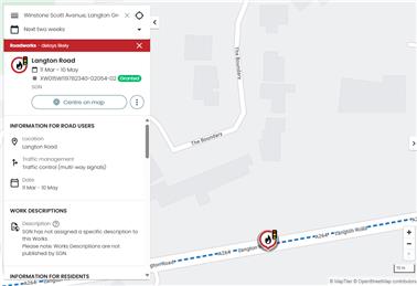  - SGN road works - A264 Langton Road