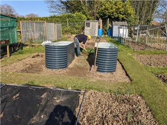 What a beautiful day at our Allotment