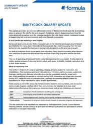 Bantycock Quarry Community Update