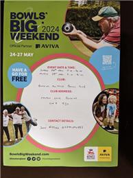 Bowls Big Weekend 2024 – Sunday 26th May and Bank Monday 27th May