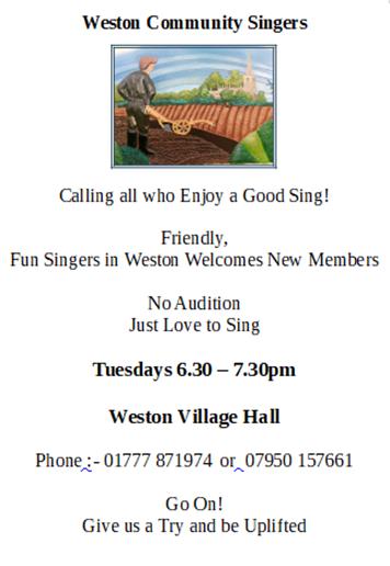  - Weston Community Singers