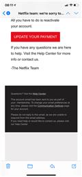 NETFLIX PHISHING EMAIL