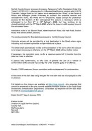 Temporary Traffic Regulation Order