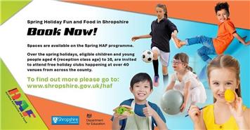 Shropshire Spring / Easter HAF (Holiday Activities & Food) Programme 2024