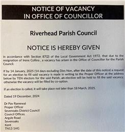 Notice of Vacancy in Office of Councillor