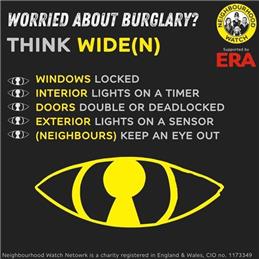 Think WIDEN to prevent burglary