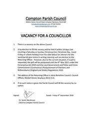 Vacancy for a Councillor