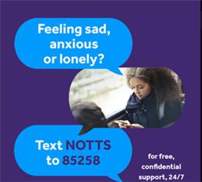 Notts 85258 mental health text messaging service
