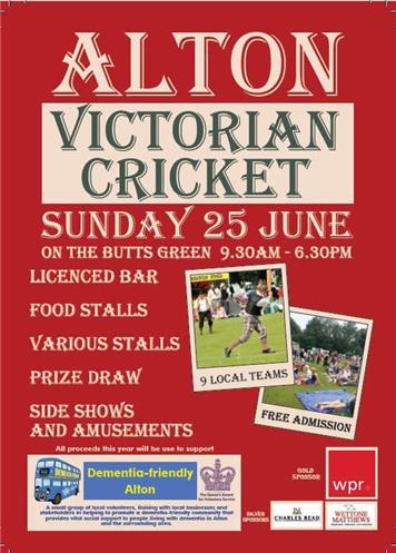  - Come and join us on Sunday at Alton Victorian Cricket Match