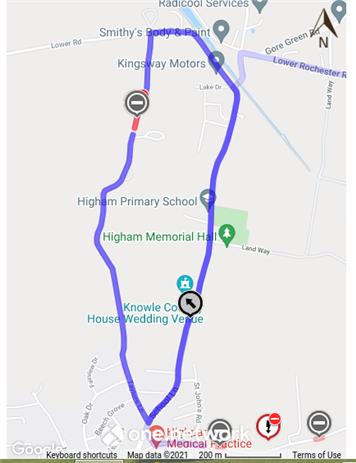 - Temporary Road Closure - Taylors Lane, Higham - 26th July 2021 for 5 days