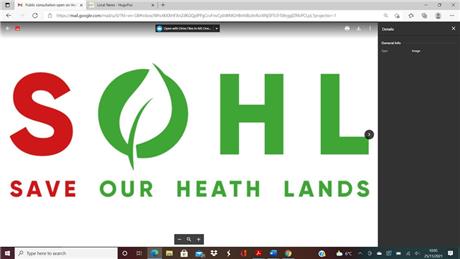  - Message from the Save our Healthlands (SOHL) Campaign Group