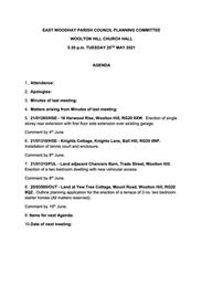 Planning Meeting 25/05/21