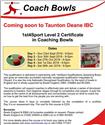 Coach Bowls - Level 2 certificate