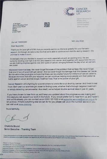  - Cancer Research Letter