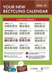 Refuse, Recycling and Garden Waste Collection time changeCalendar