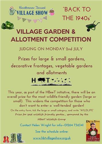  - Village Garden & Allotment Competition 2 July