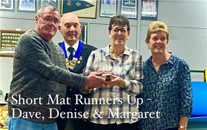 Short Mat runners Up - Dae, Denise & Margaret - 2023 ANNUAL PRIZE GIVING EVENING