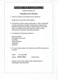 Vacancy at the Parish Council