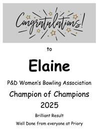 Great Result for Elaine