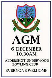 AGM 6th December 10.30am