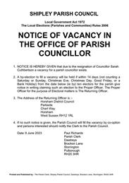 Vacancy for Parish Councillor