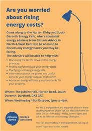 Rising Energy Costs - Citizens Advice Drop in Afternoon 19 October 2022