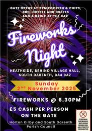 Fireworks Night - Sunday 2nd November