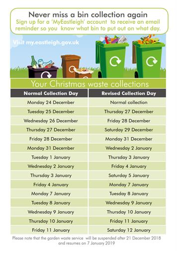  - Festive Waste and Recycling: Collection Dates and Changes
