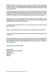 Temporary Traffic Regulation Order