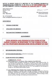 PLANNING COMMITTEE AGENDA