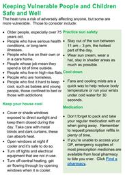 Keeping safe and well this summer