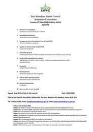 Amenities Committee Meeting 21 May 2024