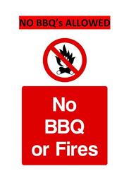 BBQs or FIRES STRICTLY FORBIDDEN