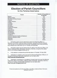 Notice of Election - Headbourne Worthy PC
